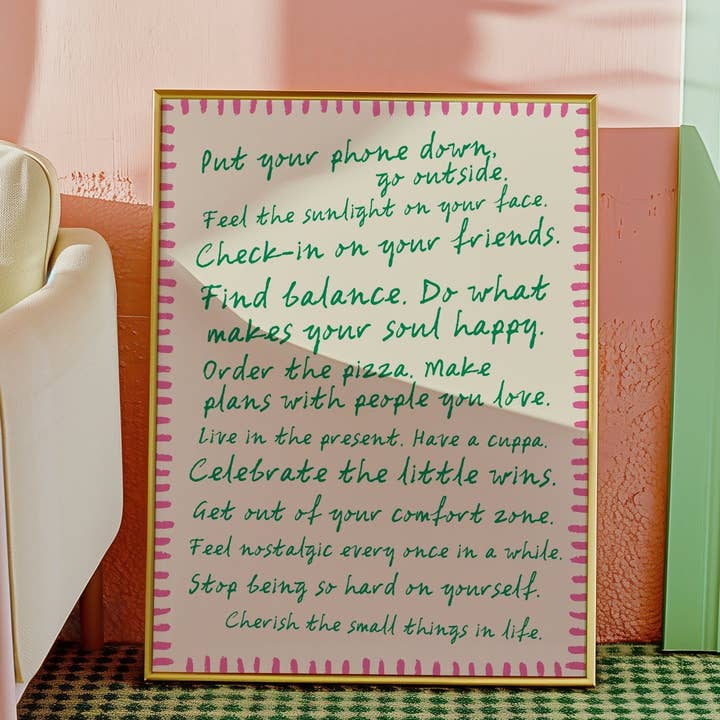 Moonshine Prints - Wholesale Art Print - Feel Good Manifesto Print2