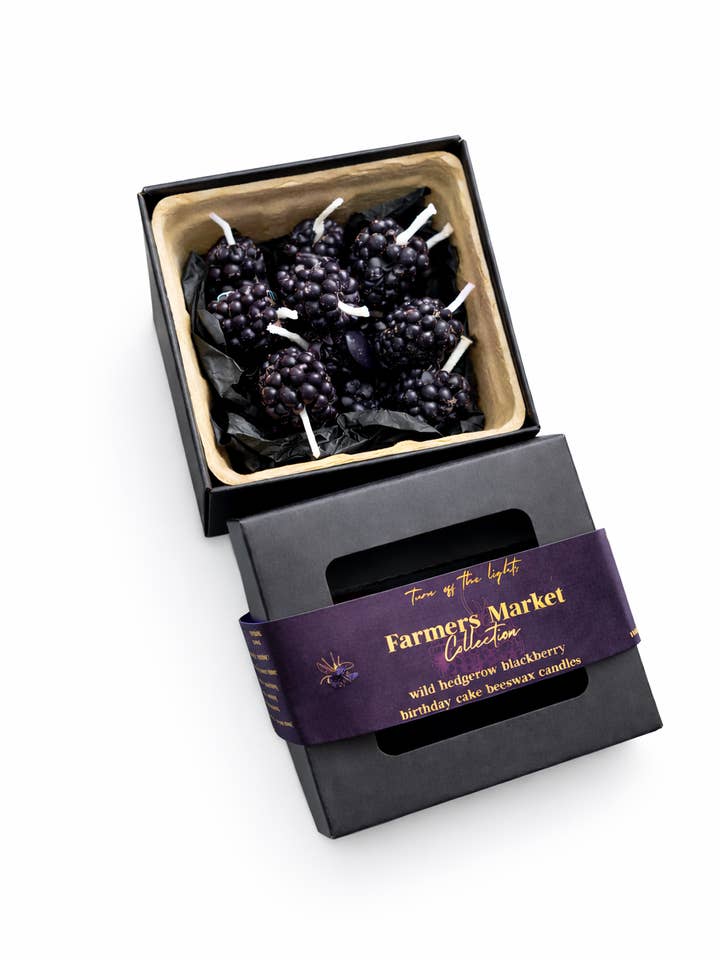 blackberry birthday cake topper candles for wholesale by Turn off the lights ltd