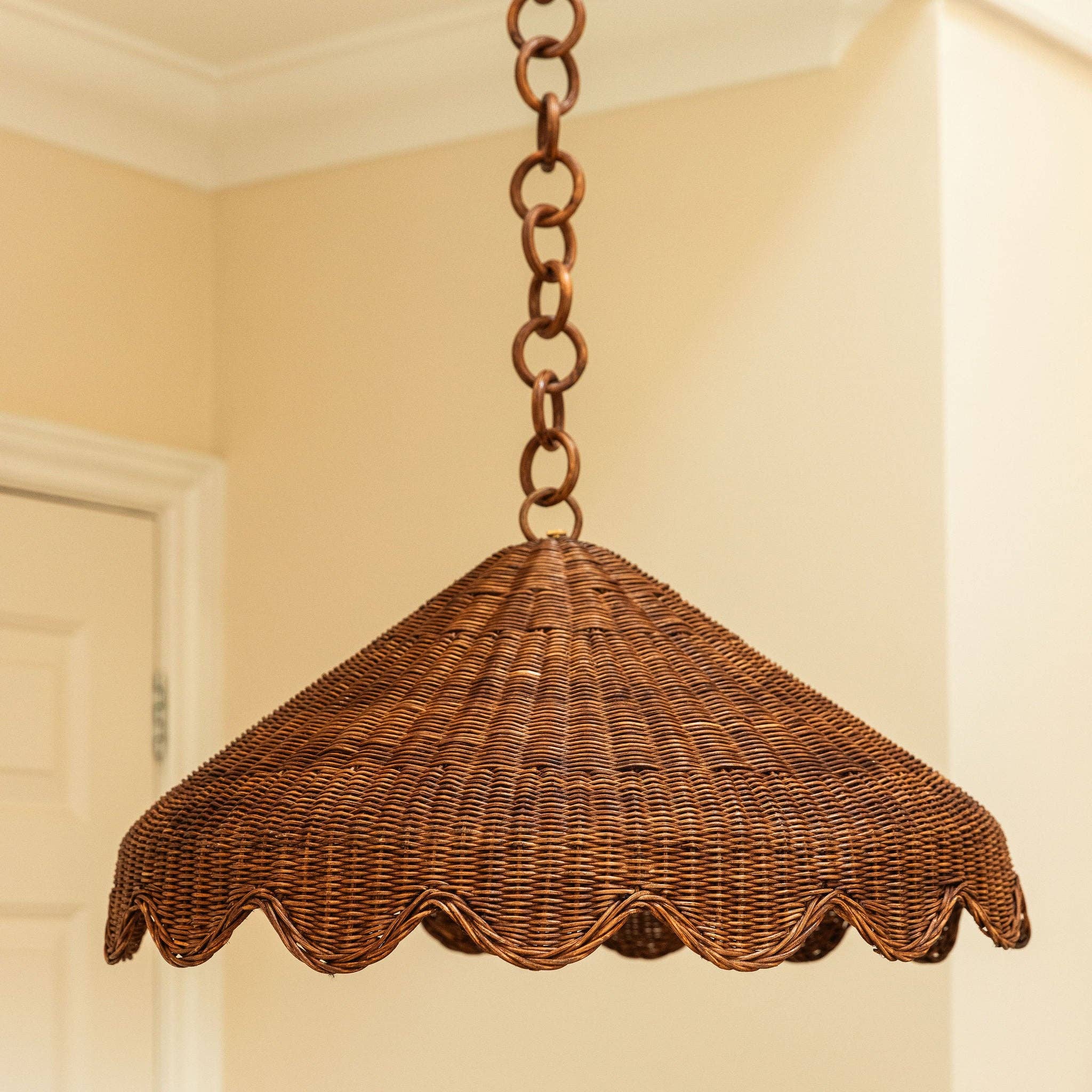 Hastshilp - Wholesale Lamp Shade - Lily Rattan Pendant Shade1
