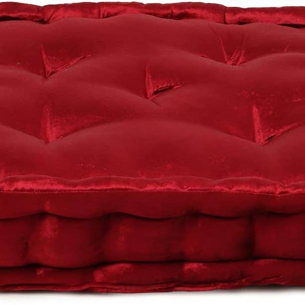 Wine Red · REDEARTH · Velvet Floor Pillows-Premium Rayon Cotton for wholesale on Faire3