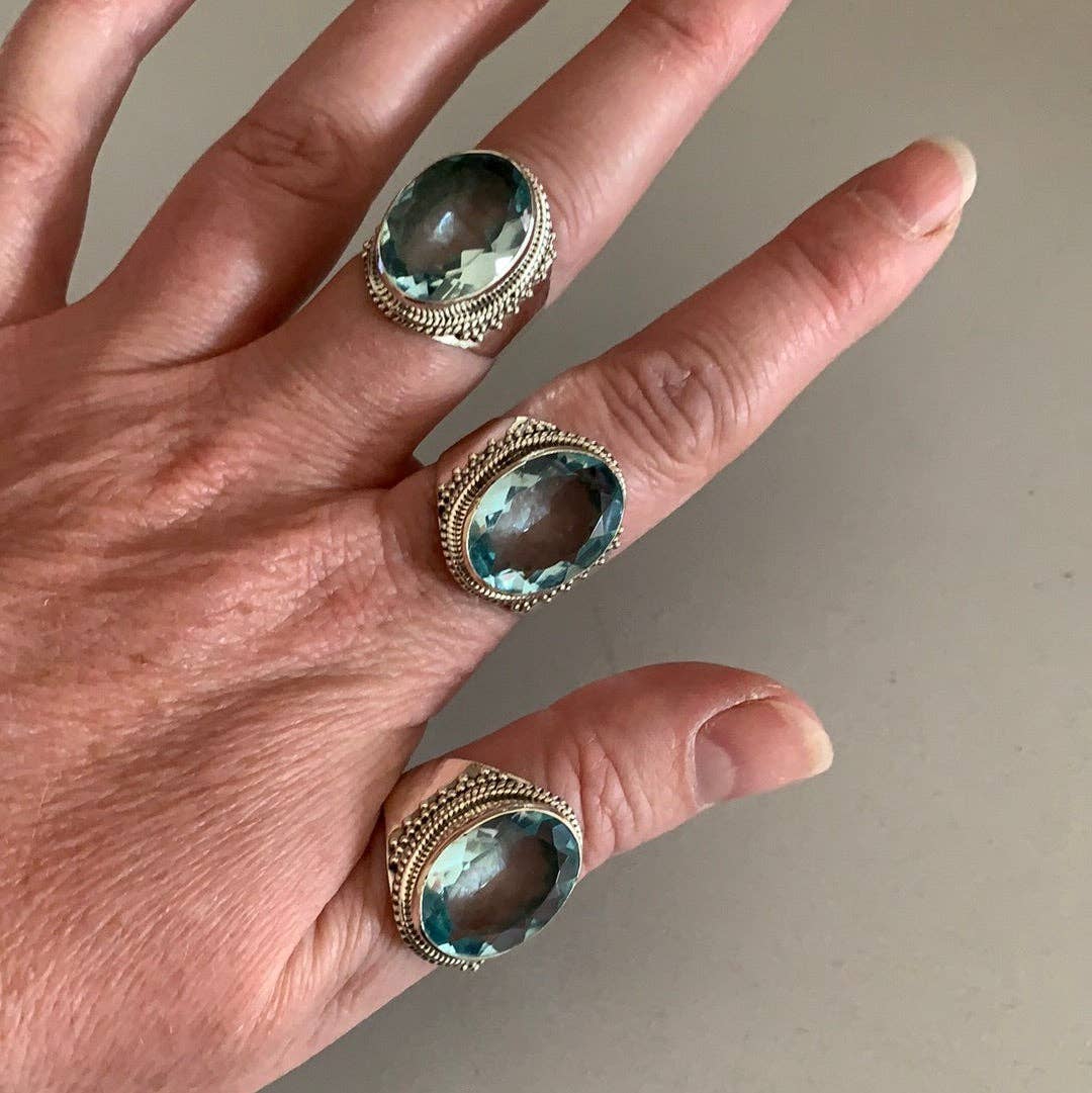 Keystone Crystals – Großhandel Einzelstein-/Solitär-Ring – Edelstein-Sterlingsilberringe – Verschiedene Boho-Stile6