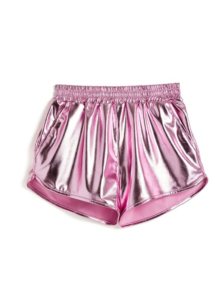 Tractr Jeans - Wholesale Shorts - Kids - KIDS-METALLIC COLOR DOLPHIN SHORTS/62707-K4ZZ2