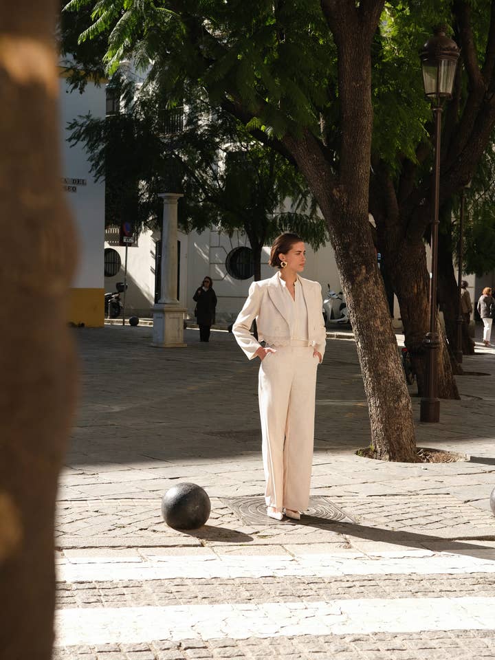 Calças texturizadas P994 por atacado de LULUMARY