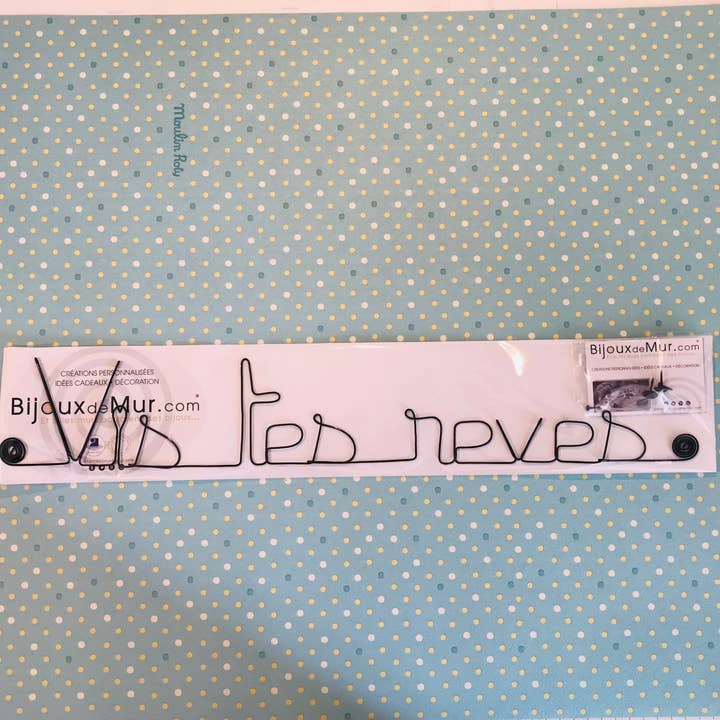 Bijoux de Mur - Wholesale Wall Accent - “Live your dreams” Wire Wall Decoration - to be pinned2