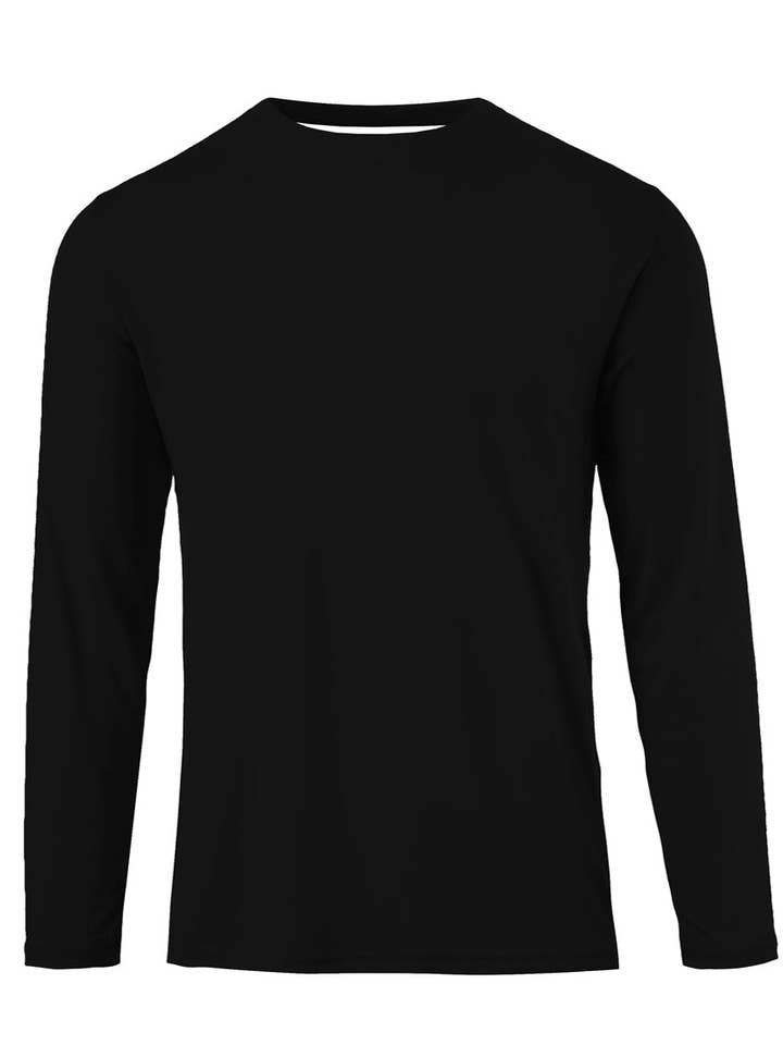 Performance des garçons L/S Crew Neck Noir (Pack de 12) - 7622804 pour la vente par Hemworld