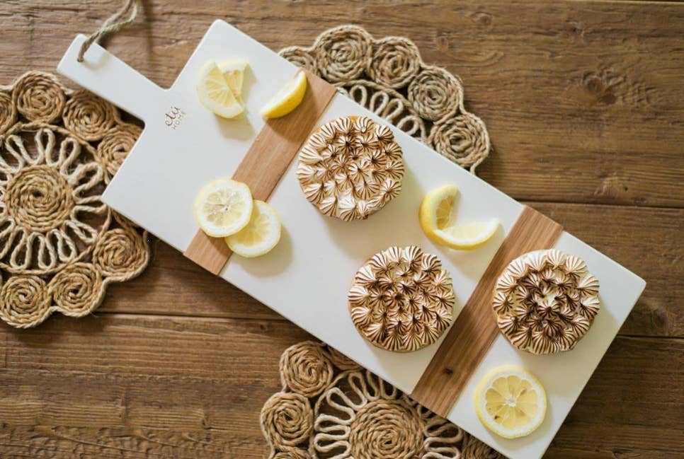 etúHOME - Wholesale Cheese Board - Mod Charcuterie Cheese Board, Small Rectangle, White4