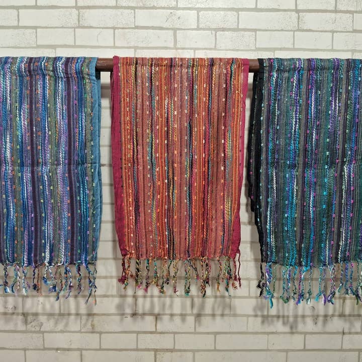 Cool Trade Winds - Wholesale Scarf - Women's - Traditional Indian Woven Scarf - Pack of 3 assorted colours4