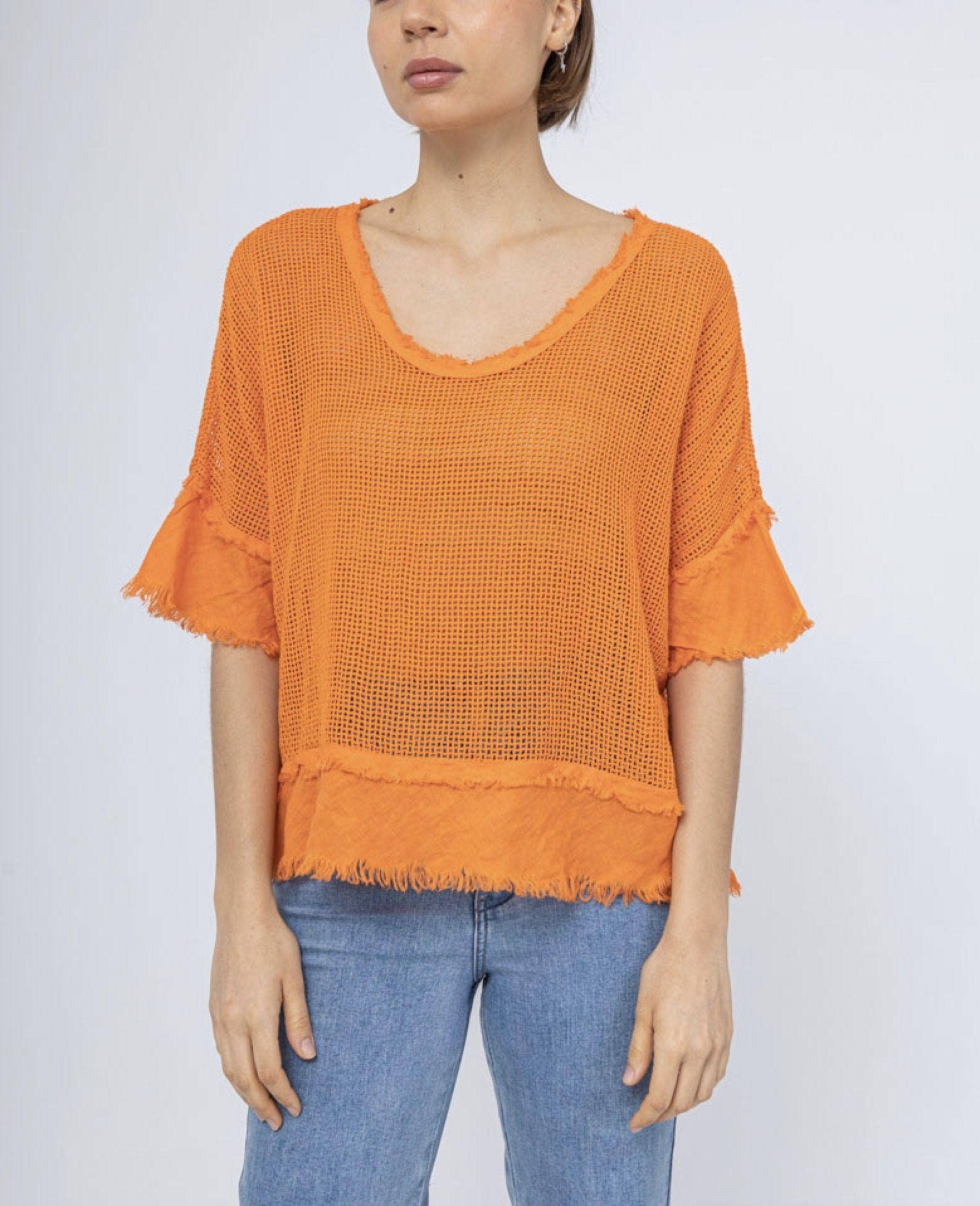 LINEN & COTTON HOUSE – Großhandel Bluse – Damen – TOP AUS BAUMWOLLSTRICK 23911 100 % BAUMWOLLE66