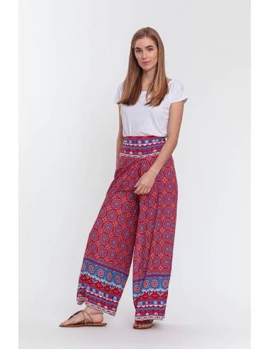 MAKANI - Wholesale Broek - Dames - Pannenkoekenbroek met print voor dames - KAT70011