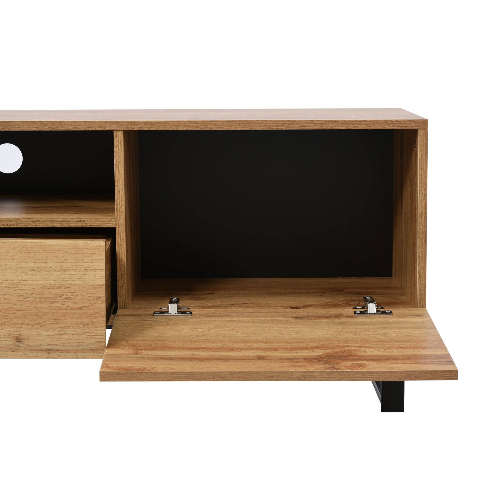 Urban Meuble - Wholesale Console Table - Modern TV stand with black and wood design and spacious storage space MODAI14