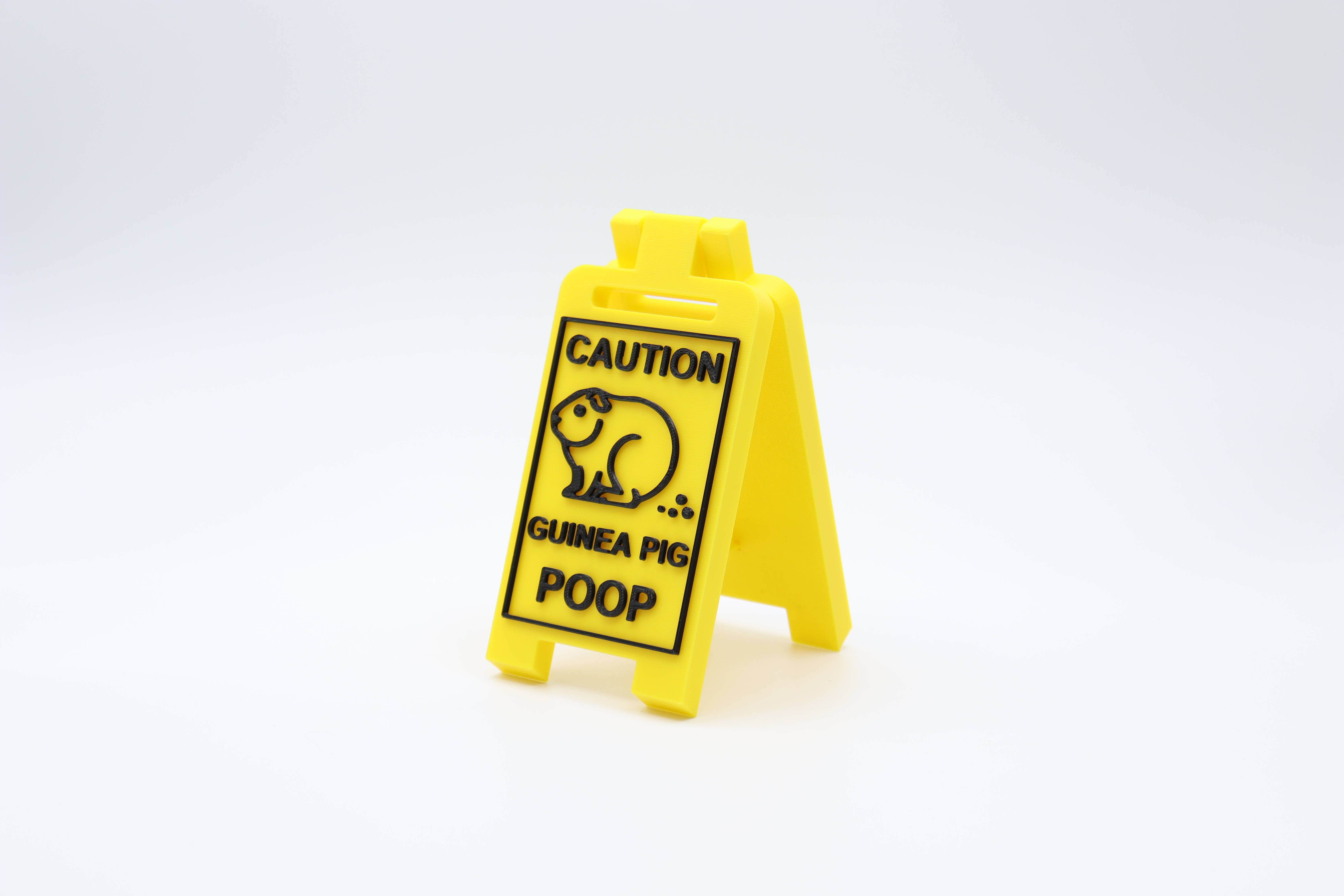 Lellume - Wholesale Decorative Tabletop Object - Caution Guinea Pig Poop Floor Sign – Funny Gag Gift1
