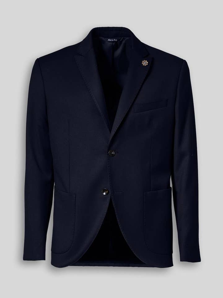 Jacket with patch pockets for wholesale by Luca Bertelli