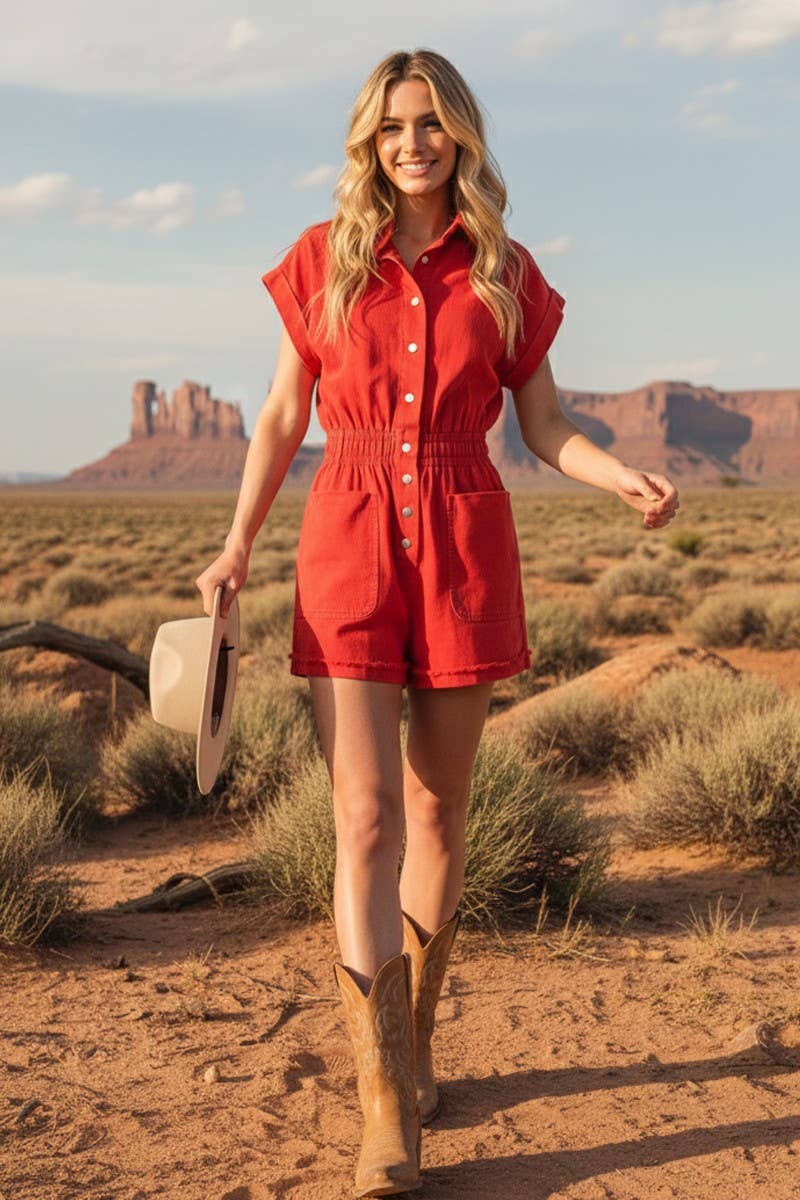 Sewn and Seen - Venta al por mayor Peto - Mujer - Mameluco de mezclilla con botones y bolsillos1