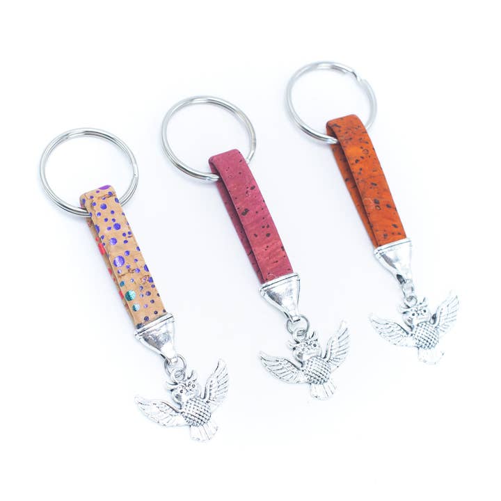 Meninas Bonitas Cork – wholesale Keychain – Unisex – cork with pendant Simple style handmade keychain I-013-MIX-106