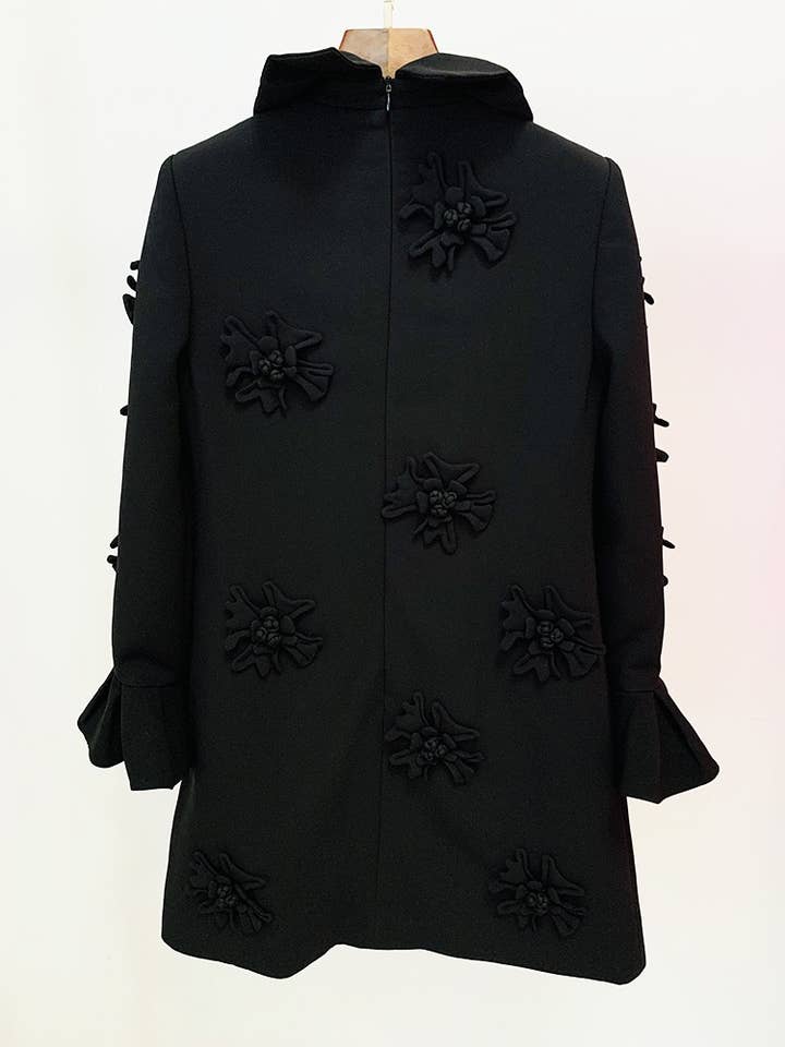 Productseeker - Wholesale Dress - Women's - DR079 Handmade Three-dimensional Flower Bell Sleeve Dress