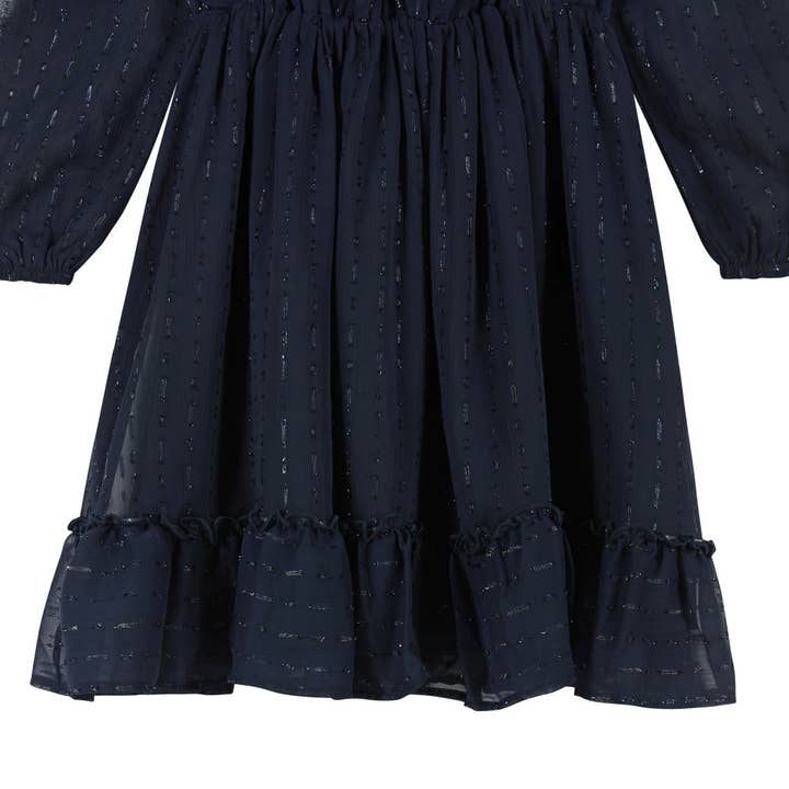 Navy Girls Tween Starry Elegance Holiday Dres for wholesale on Faire3