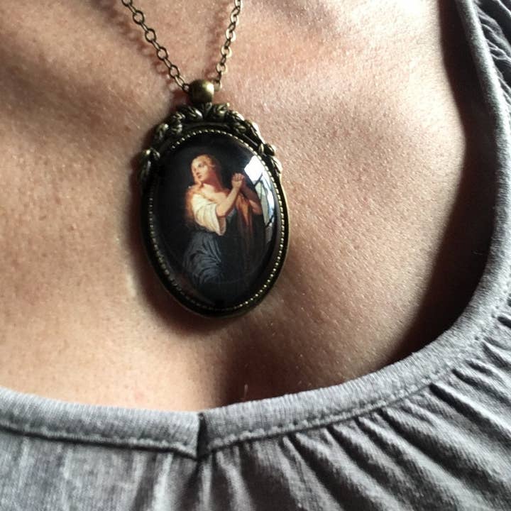 Elysium Pendants – Colar pingente/pendente por atacado – Pingente Maria Madalena - FRETE GRÁTIS