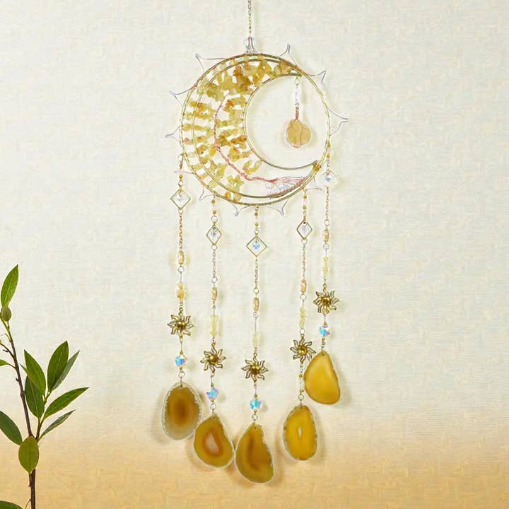 Golden Suncatcher Crystal Tree of Life Hanging for wholesale by Crystolver (We Cover All Import Fees)