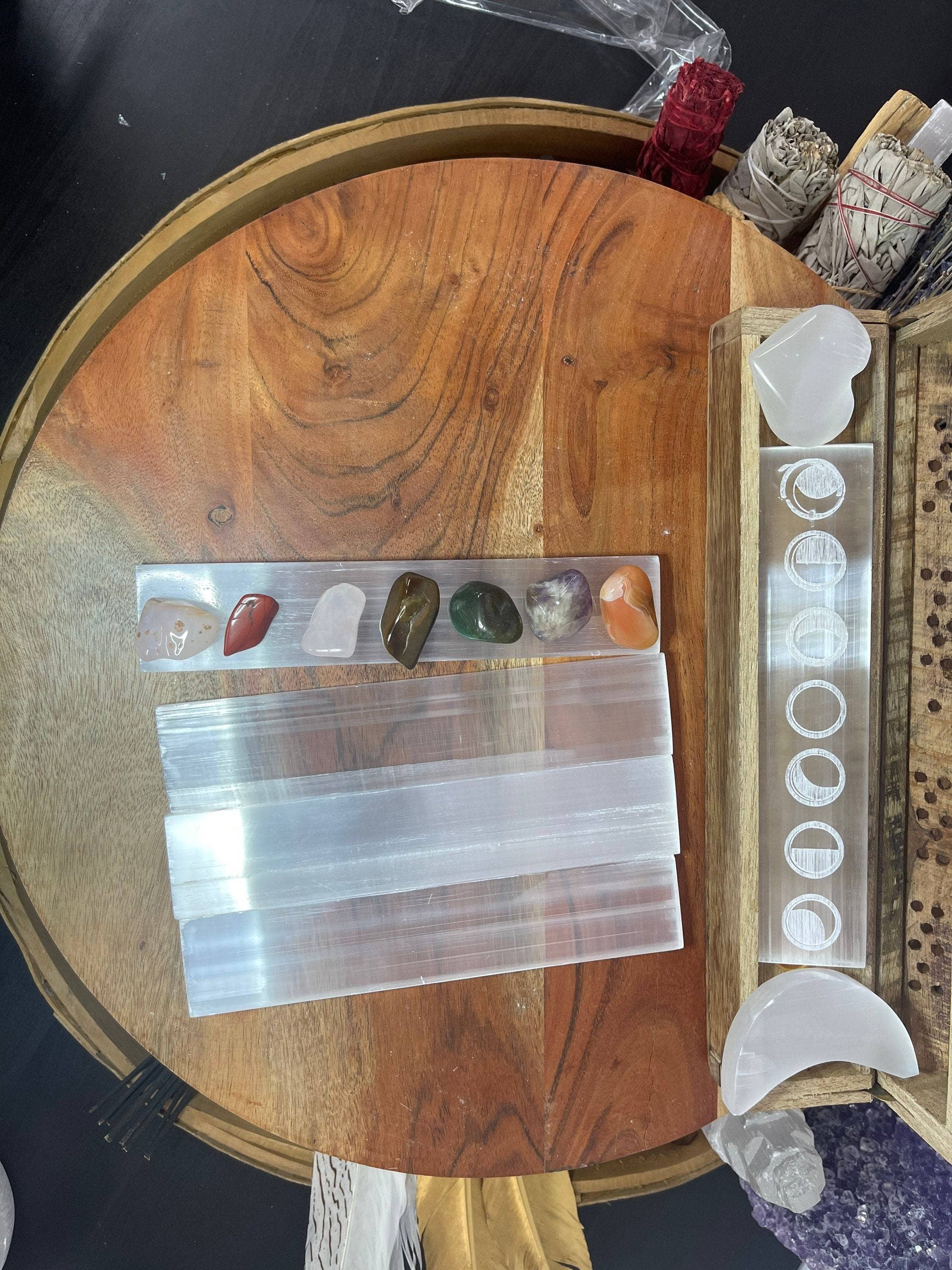 CaNatureLover - Wholesale Crystal Charging Plate - Polished 8" Selenite Charging Station Plate4