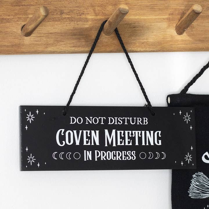 WONDER IMPORTS AUSTRALIA - Wholesale Sign - Coven Meeting in Progress Hanging MDF Sign