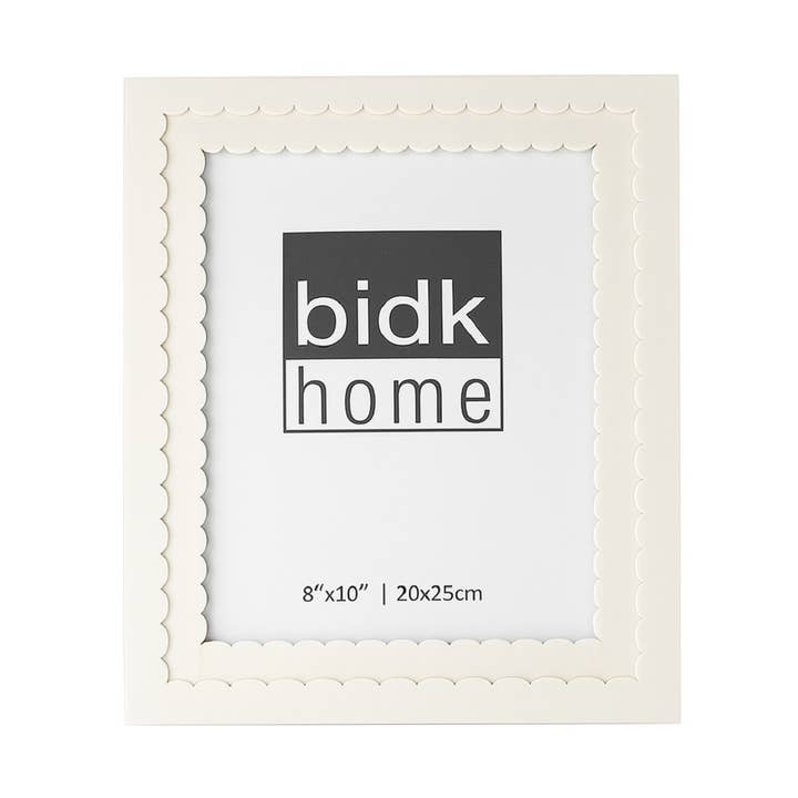 8x10” White Resin Picture Frame With Flower Design for wholesale by BIDKhome