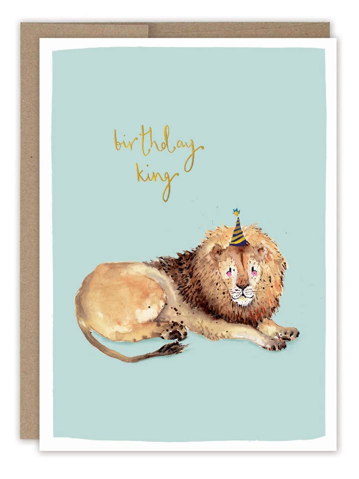 Birthday King Lion Card for wholesale by Biely & Shoaf