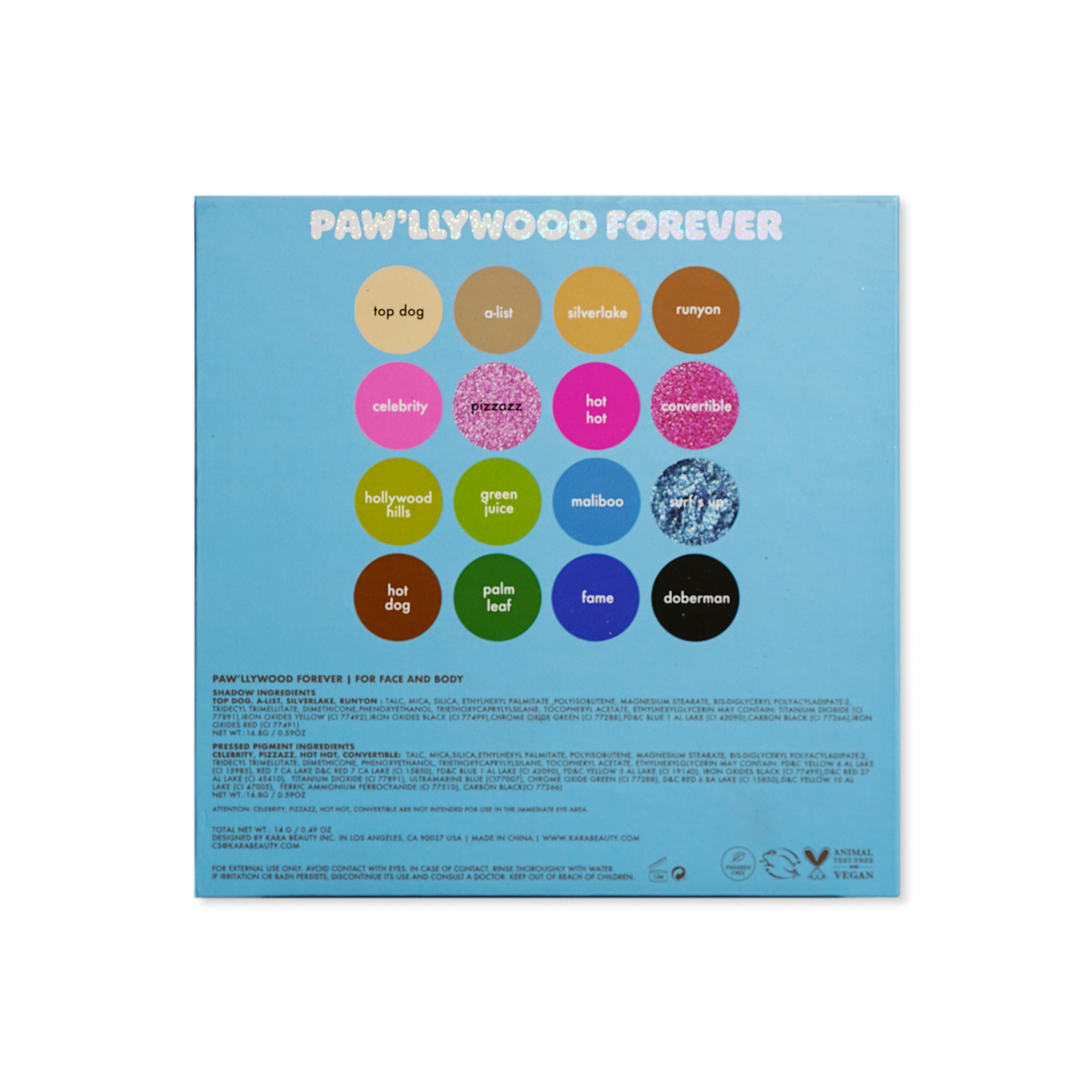 Kara Beauty - Vendita all'ingrosso Palette di ombretti - Palette di bellezza creativa PAW'LLYWOOD FOREVER6