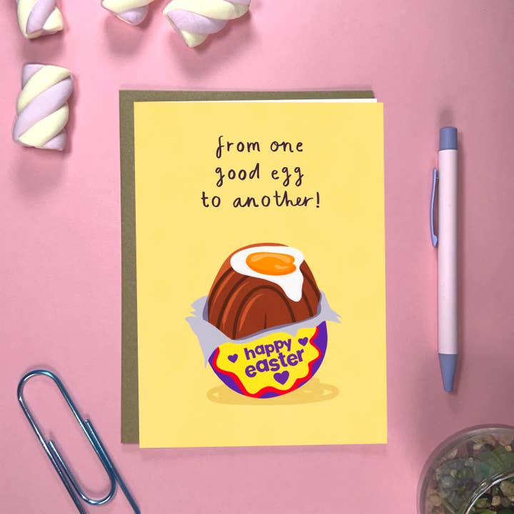 Carte de Pâques amusante - Œuf en chocolat - Parfait pour de bons œufs pour la vente par RUNNING WITH SCISSORS