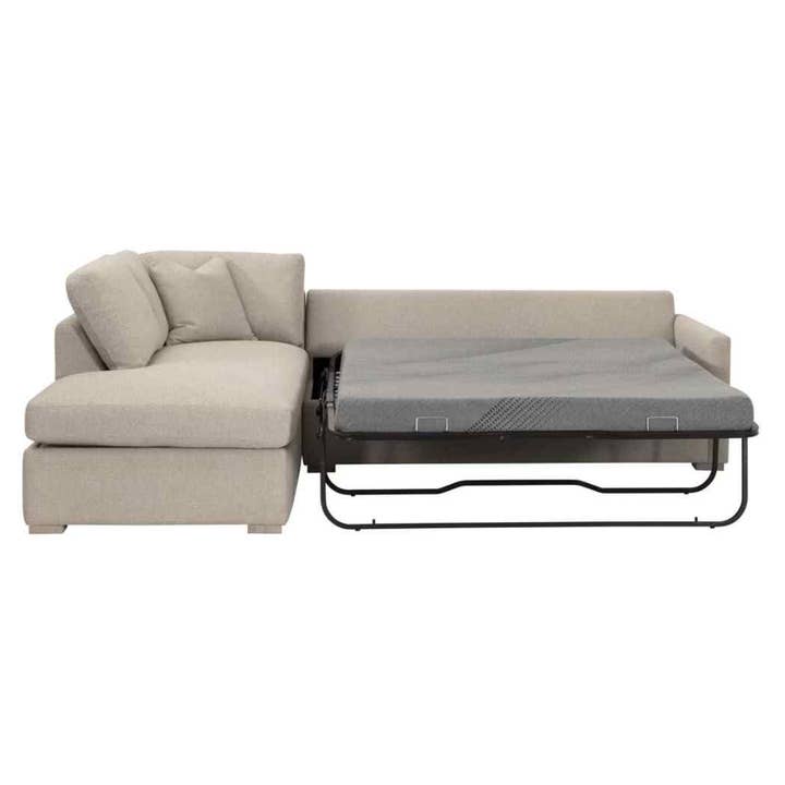 LOOMLAN - Wholesale Sofa - Clara 112" Fabric Slim Arm Sleeper Queen Sectional Sofa12
