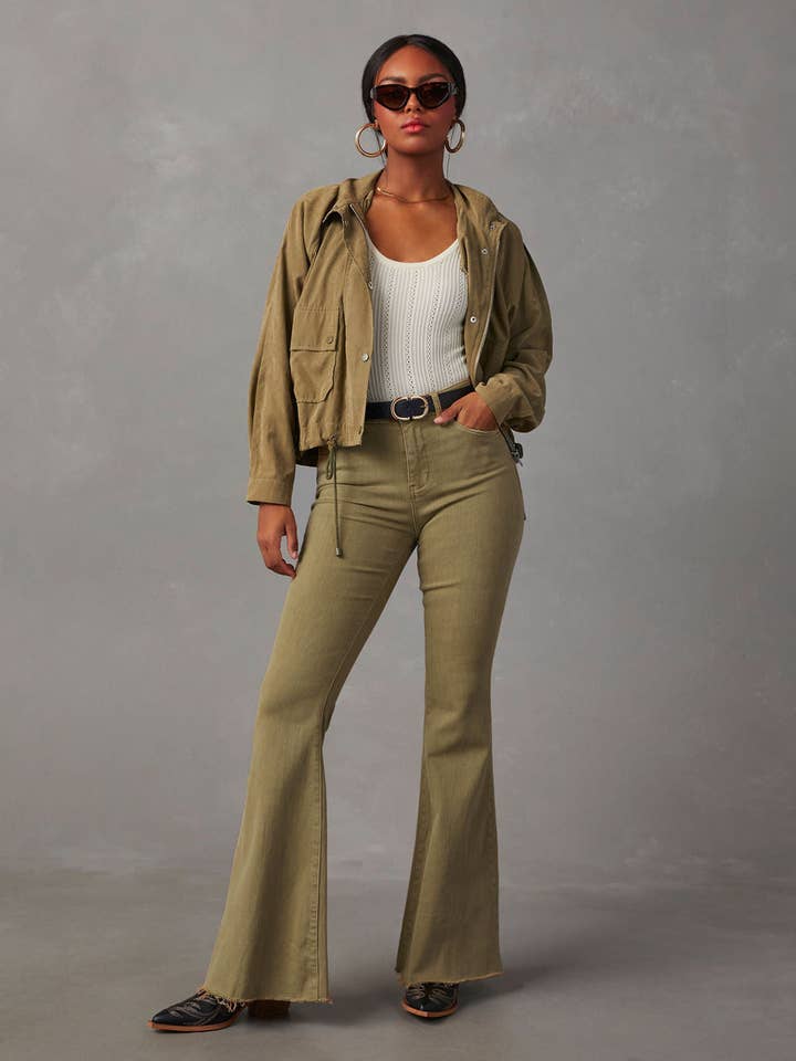 Camel NEW Vintage Flare Jeans Slim Long Chic 2025 for wholesale on Faire13