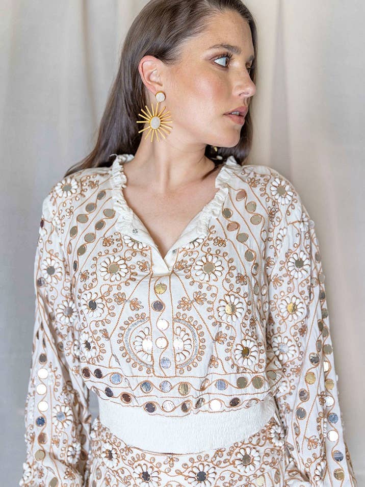 BEZA TOP OFFWHITE for wholesale by Anannasa Lifestyle