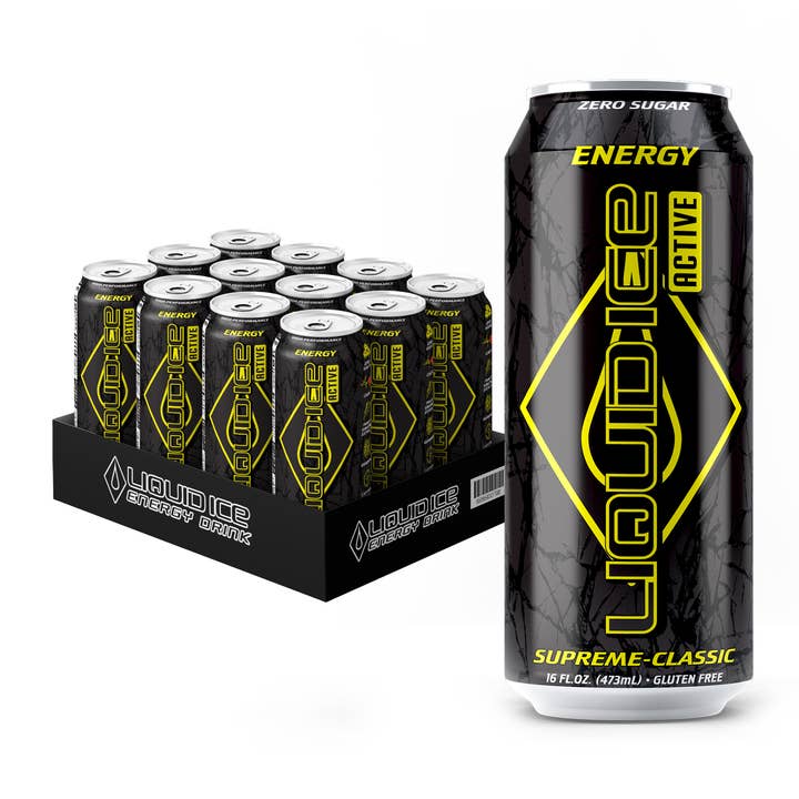Liquid Ice Energy - Wholesale Sports/Energy Drink - Liquid Ice Active: Sugar-Free Energy Drink – 160mg Green Tea Caffeine with Nootropics – Gluten & GMO Free – 16oz, 12-Pack3