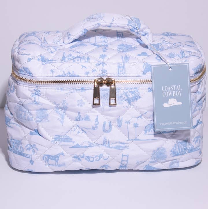 *NEW* Country & Coastal Toile Train Case for wholesale by Coastal Cowboy