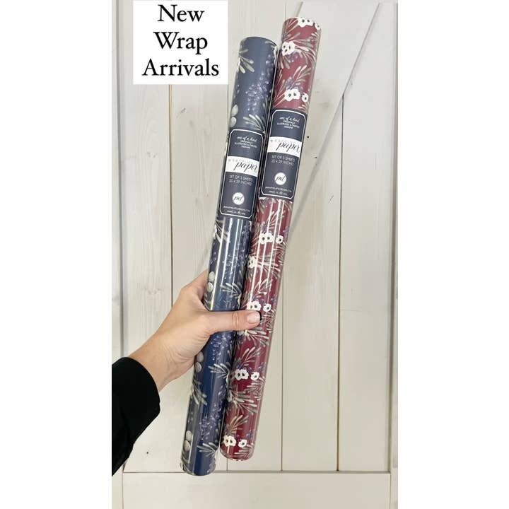 Phillips Designs - Wholesale Wrapping Paper Roll - Navy Berries Art Paper4