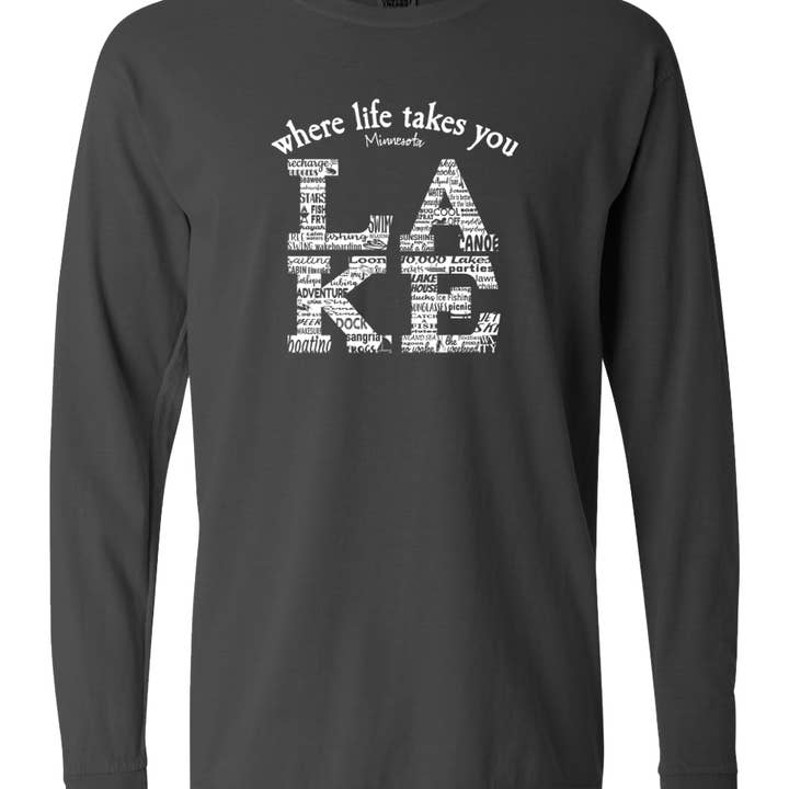 Unisex LS T-shirt L.A.K.E. Minnesota name drop for wholesale by The Buffalo Works