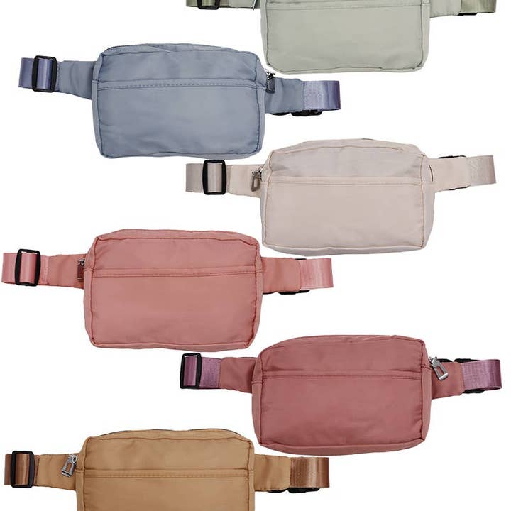 Minimal Matte Pastel Color Belt Bag Fanny Pack for wholesale by Prestige Boutique