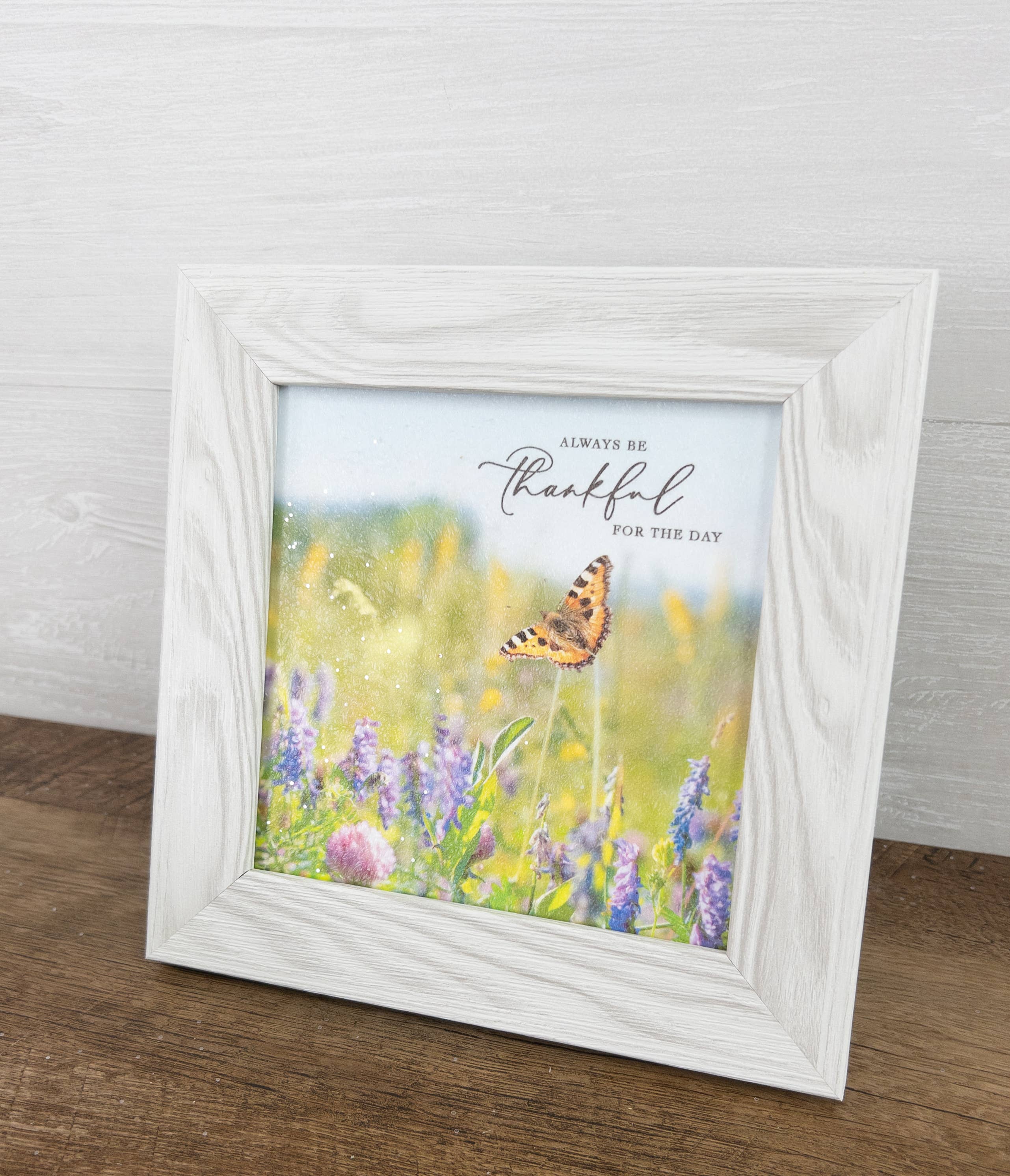 Summer Snow Art - Wholesale Sign - Always Be Thankful Butterflies Art Sign Picture Spring5