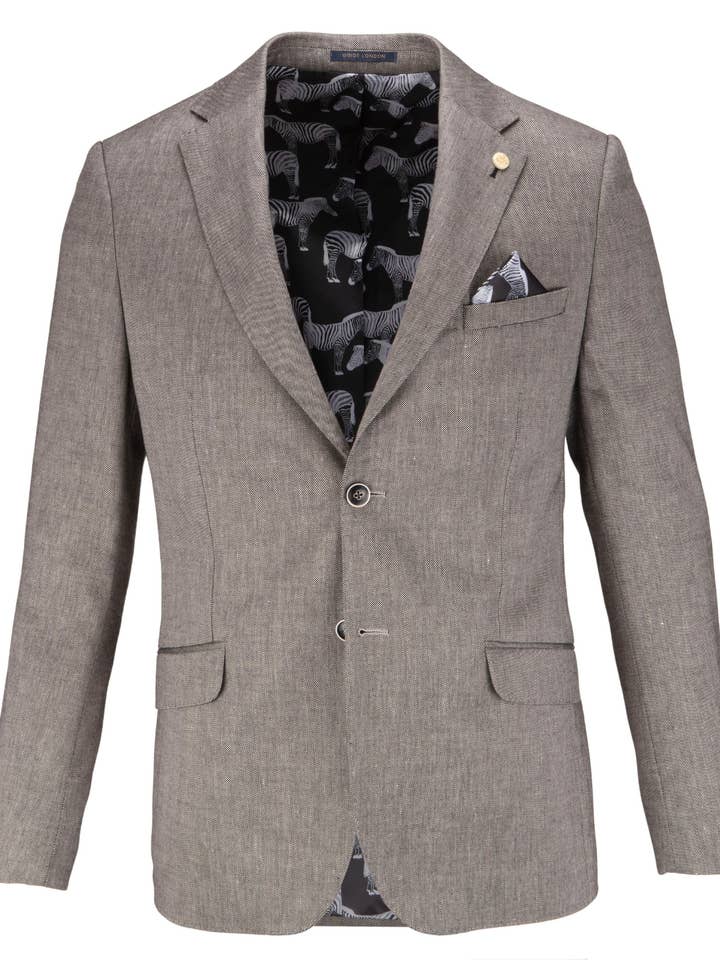 Blazer en mezcla de lino y algodón para venta al por mayor de GUIDE LONDON