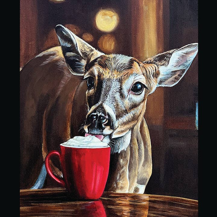 Refrigerator Gallery - Latte Deer for wholesale by Coffeehouse Animals