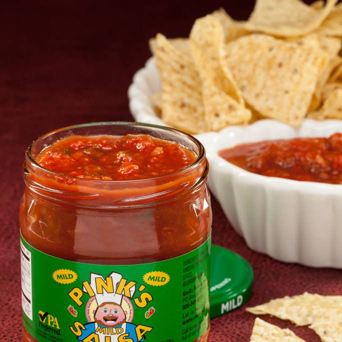 Stello Foods, Inc. - Wholesale Salsa - Pink's - Mild Salsa 15 oz