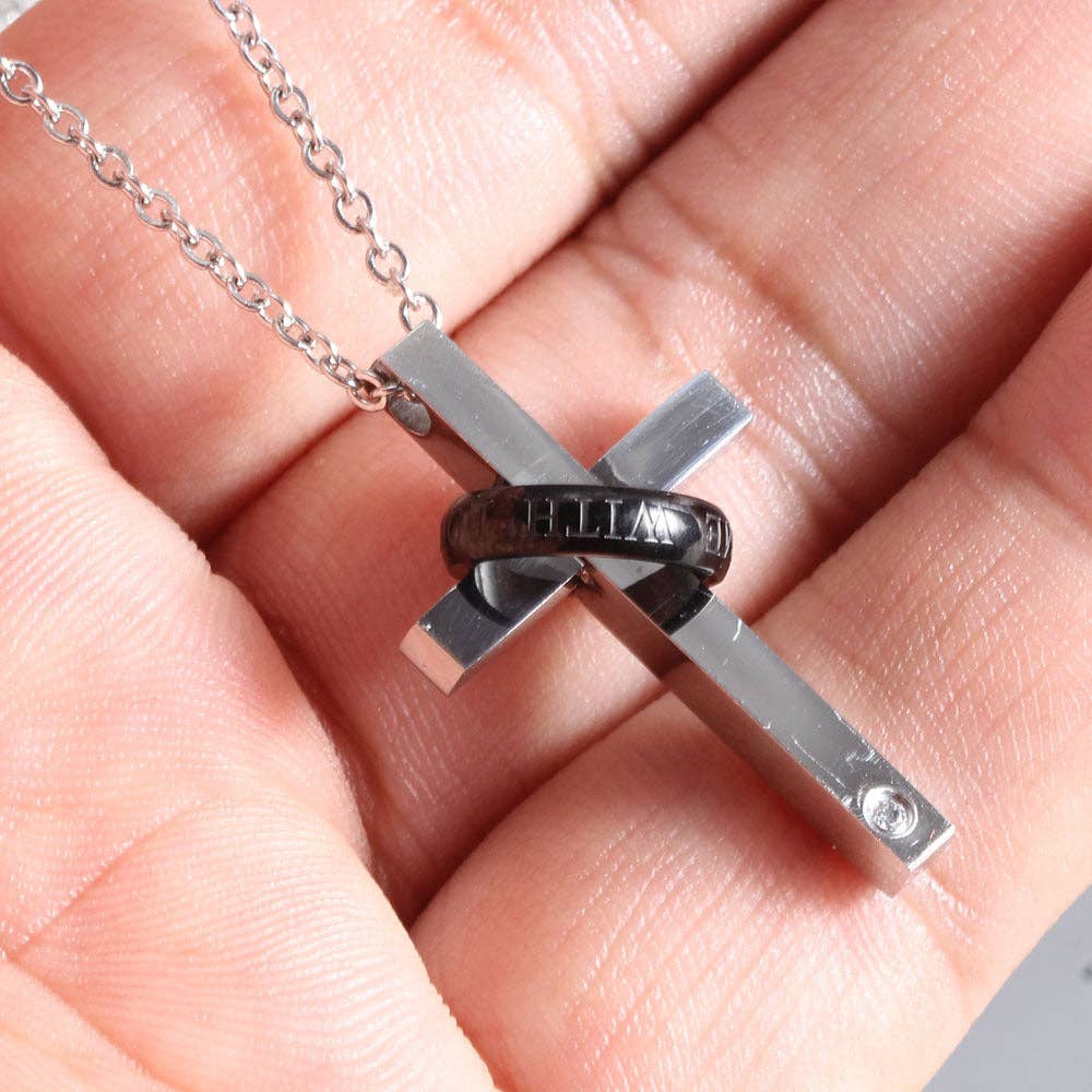 Ole - Wholesale Pendant/Charm Necklace - Stainless Steel Cross Necklace N37675