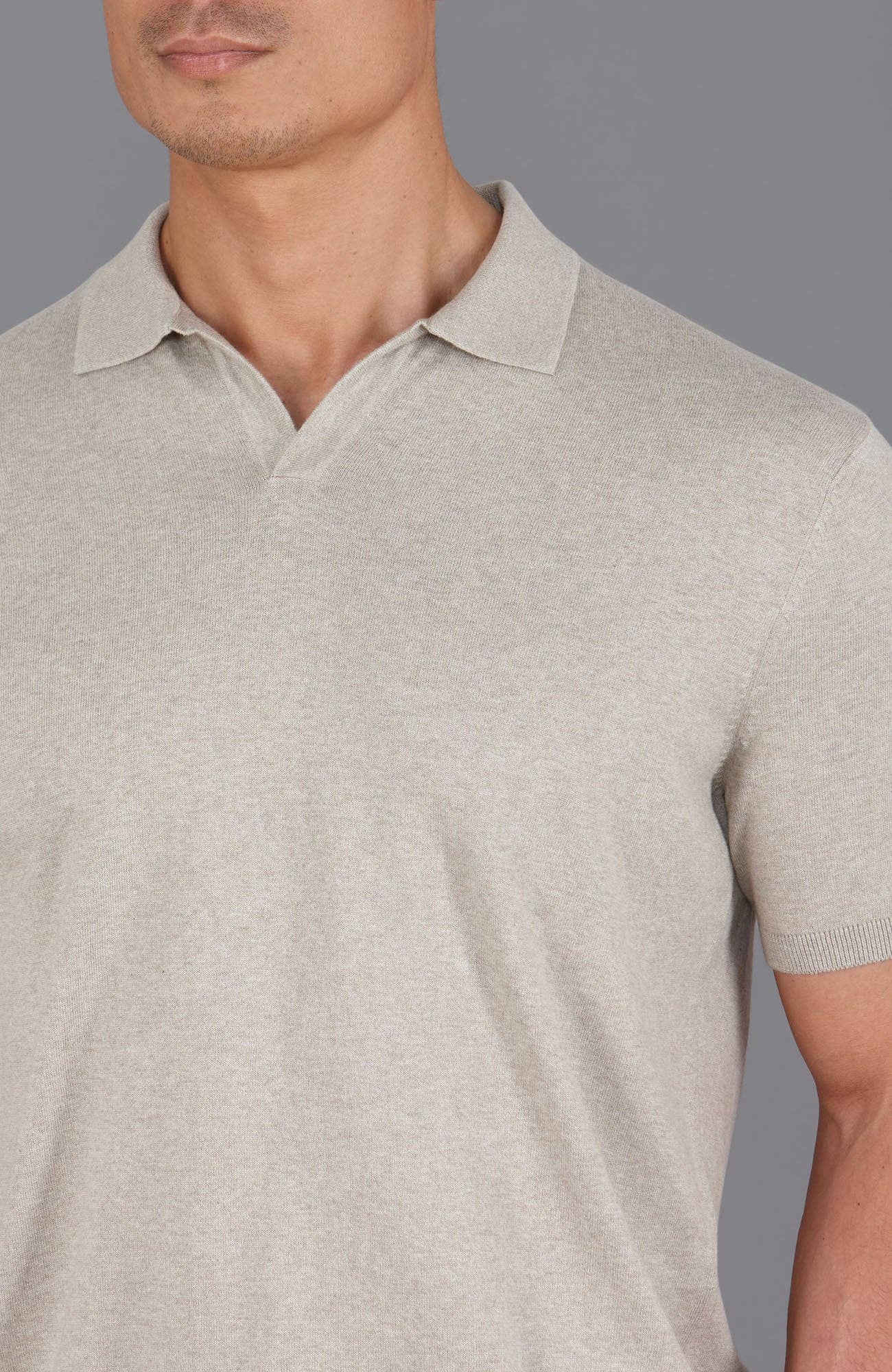 Paul James Knitwear - Wholesale Polo - Heren - Heren Ultra Fijne Katoenen Poloshirt Zonder Knopen12