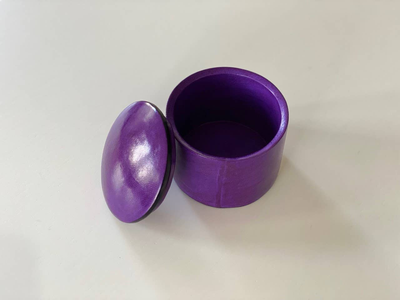 Brown Touareg purple leather box (9 cm) for wholesale on Faire1