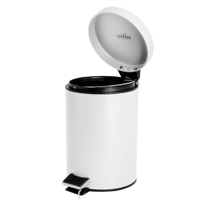 Rinkit Ltd - Wholesale Trashcan/Trash Bin - Harbour Housewares 3 Litre Bin With Inner Bucket White Matt5