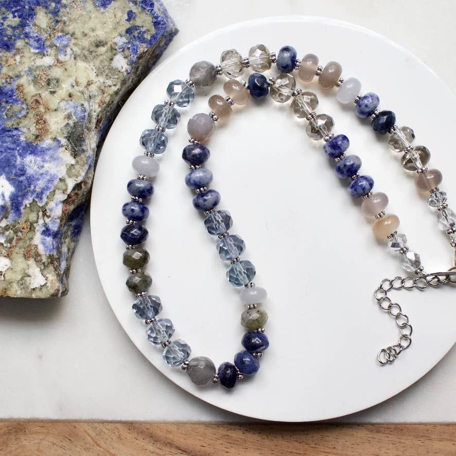 a.v. max – Colar com missangas/pérolas por atacado – Colar Gemma Medium Rondelle|16 Combinações de Pedras33