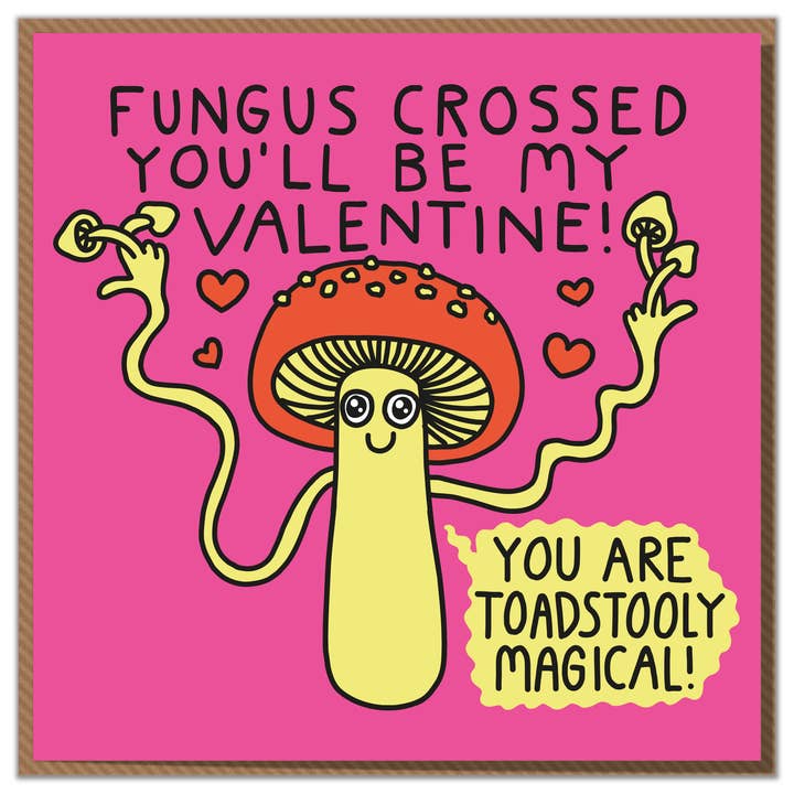Fungus Crossed Valentine. Funny Valentine Card for wholesale by Mungo And Shoddy
