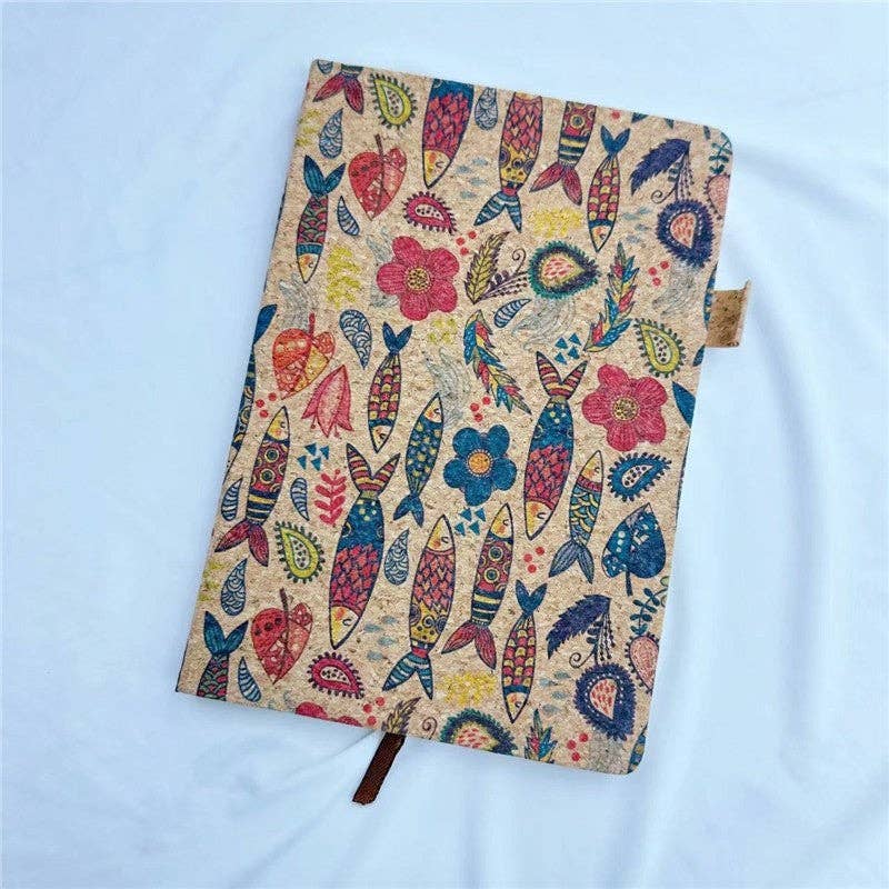 Plush Looks - Wholesale Notebook - Vintage Printed Cork Notebook1