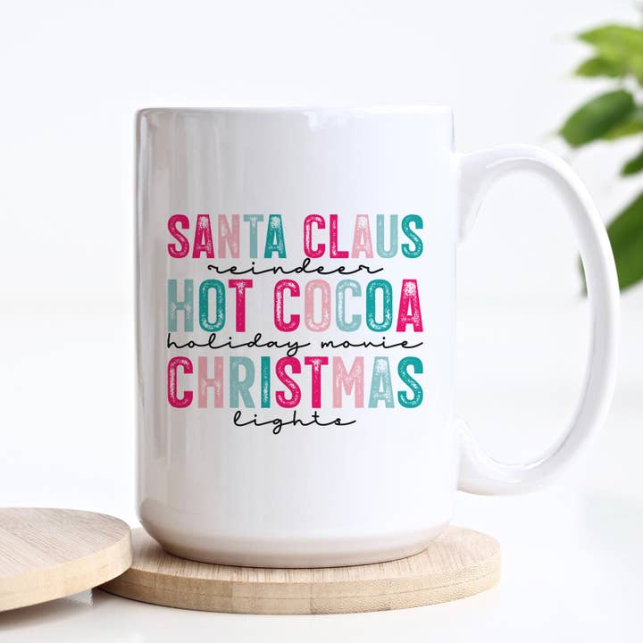 Tasse de Noël, tasse de Noël, père Noël, cadeau de Noël pour la vente par Heart & Willow Prints
