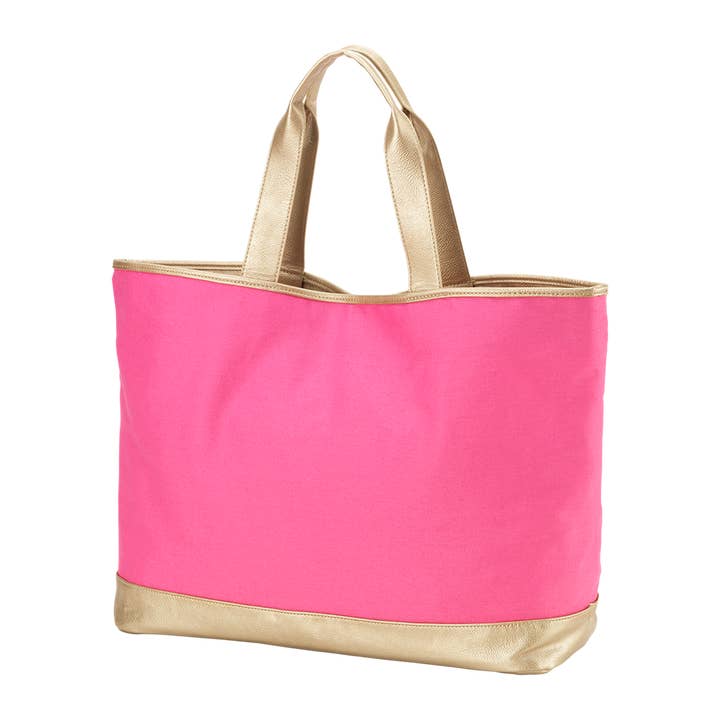 Hot Pink Cabana Tote for wholesale by Viv&Lou
