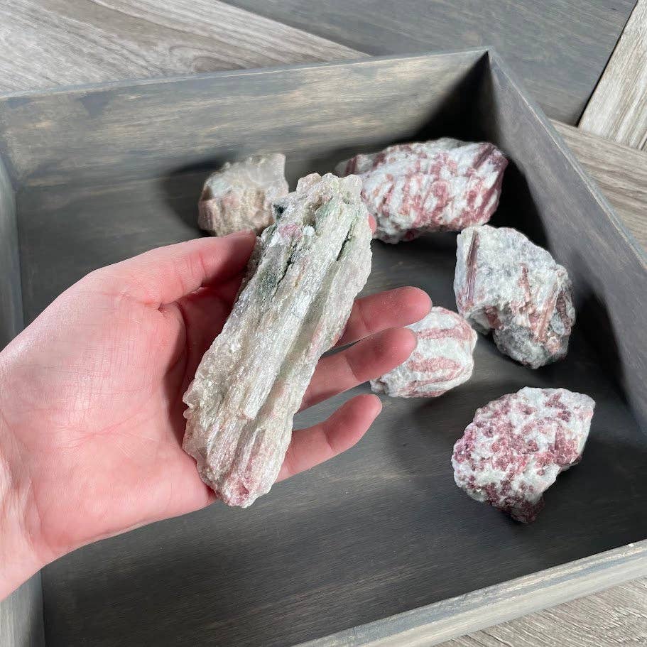 Keystone Crystals - Wholesale Spiritual Stone/Crystal - Pink Tourmaline in Quartz Wholesale - 3LB Bulk Lot1